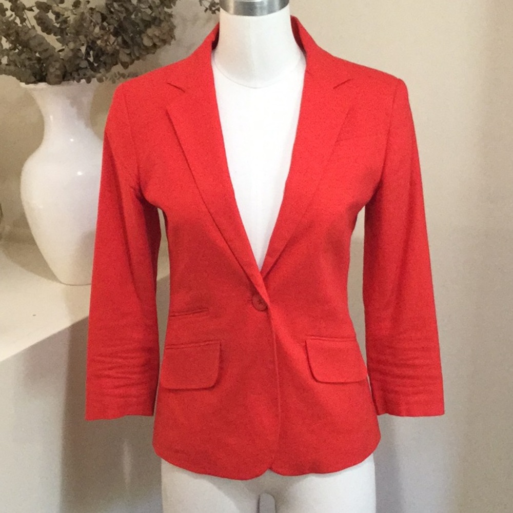 Linen 3/4 sleeve blazer